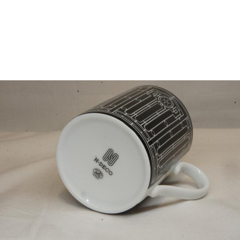 HERMES エルメス/Hデコ/アッシュデコマグカップBKWH//Sランク/92