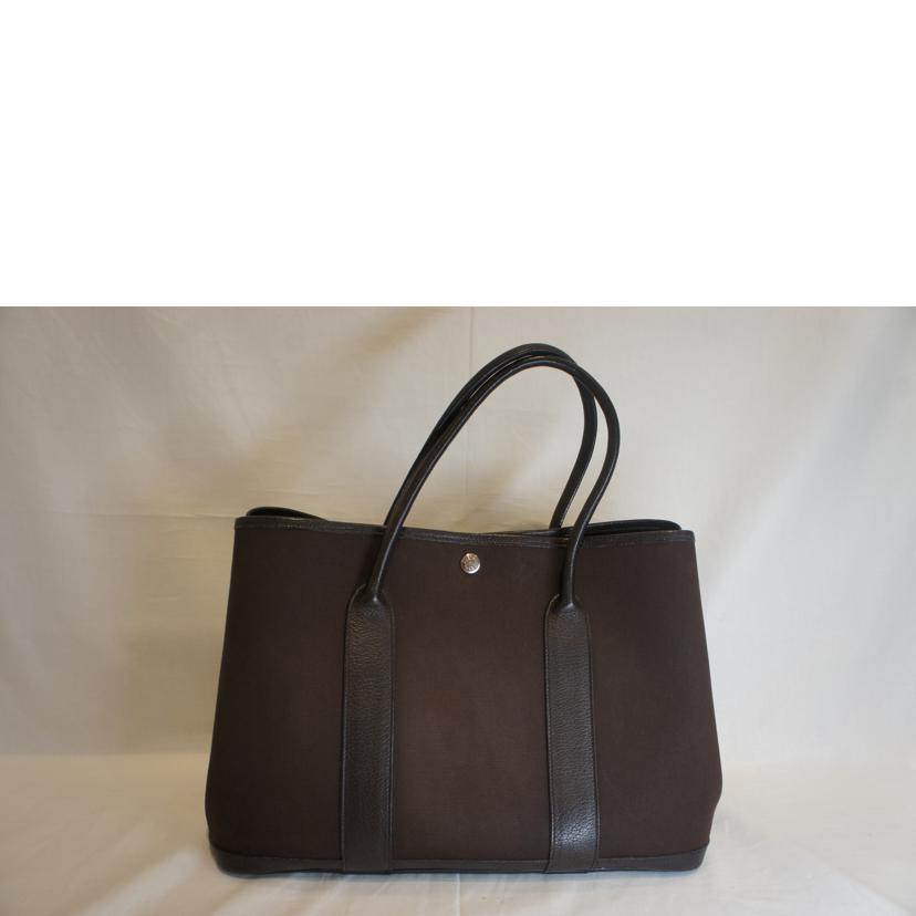 HERMES エルメス/ガーデンパーティ/トワルオフィシエ/ダークブラウン//□H/Bランク/92