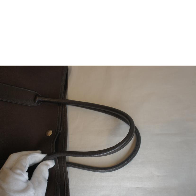 HERMES エルメス/ガーデンパーティ/トワルオフィシエ/ダークブラウン//□H/Bランク/92