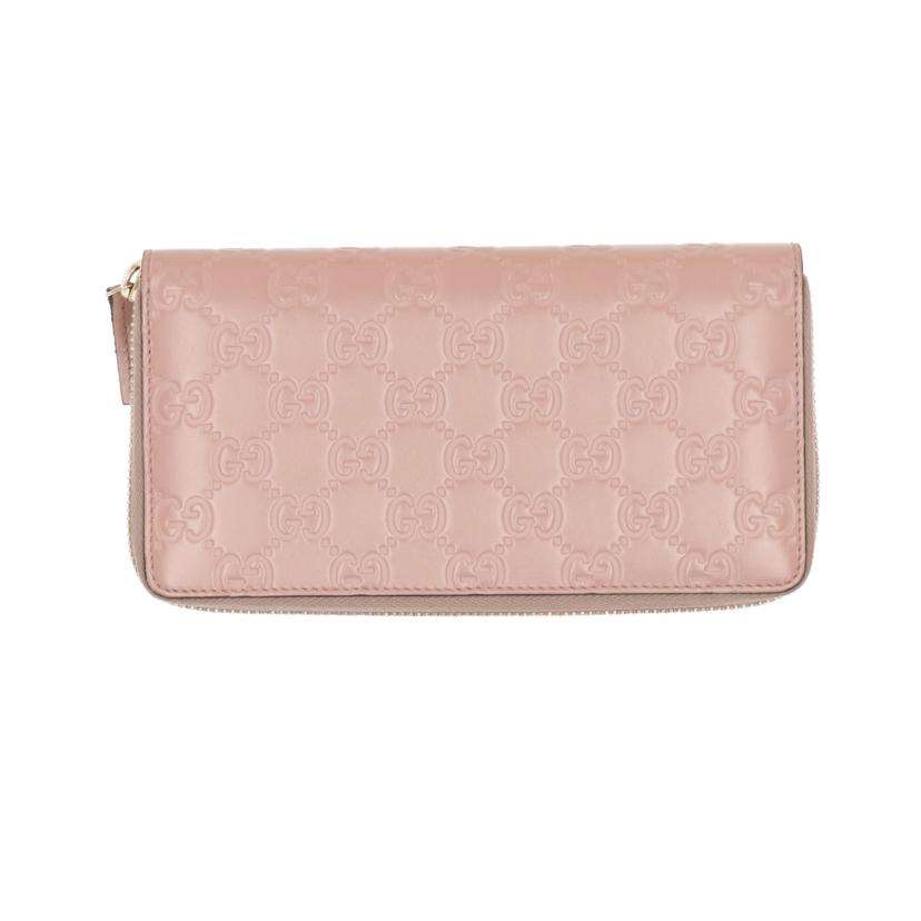 GUCCI グッチ/グッチシマGGリボンレザーラウンドファスナー/388680//2091/ABランク/75