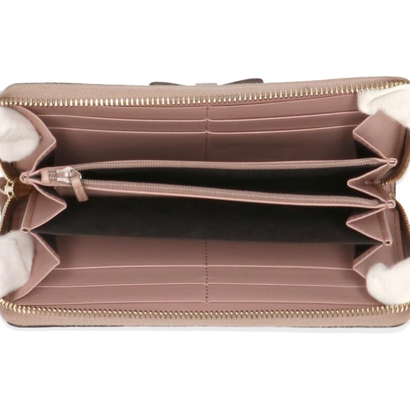 GUCCI グッチ/グッチシマGGリボンレザーラウンドファスナー/388680//2091/ABランク/75