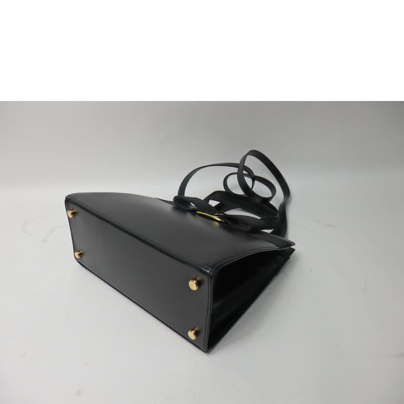 Ferragamo サルバトーレ・フェラガモ/ヴァラリボン2wayハンドバッグ/黒/21-4178//Aランク/84