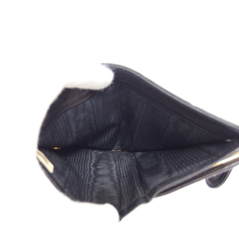 CHANEL シャネル コンパクトウォレット ココマーク/マトラッセ/ラムスキン/二つ折りガマ口財布/ブラック//167****/Bランク/04