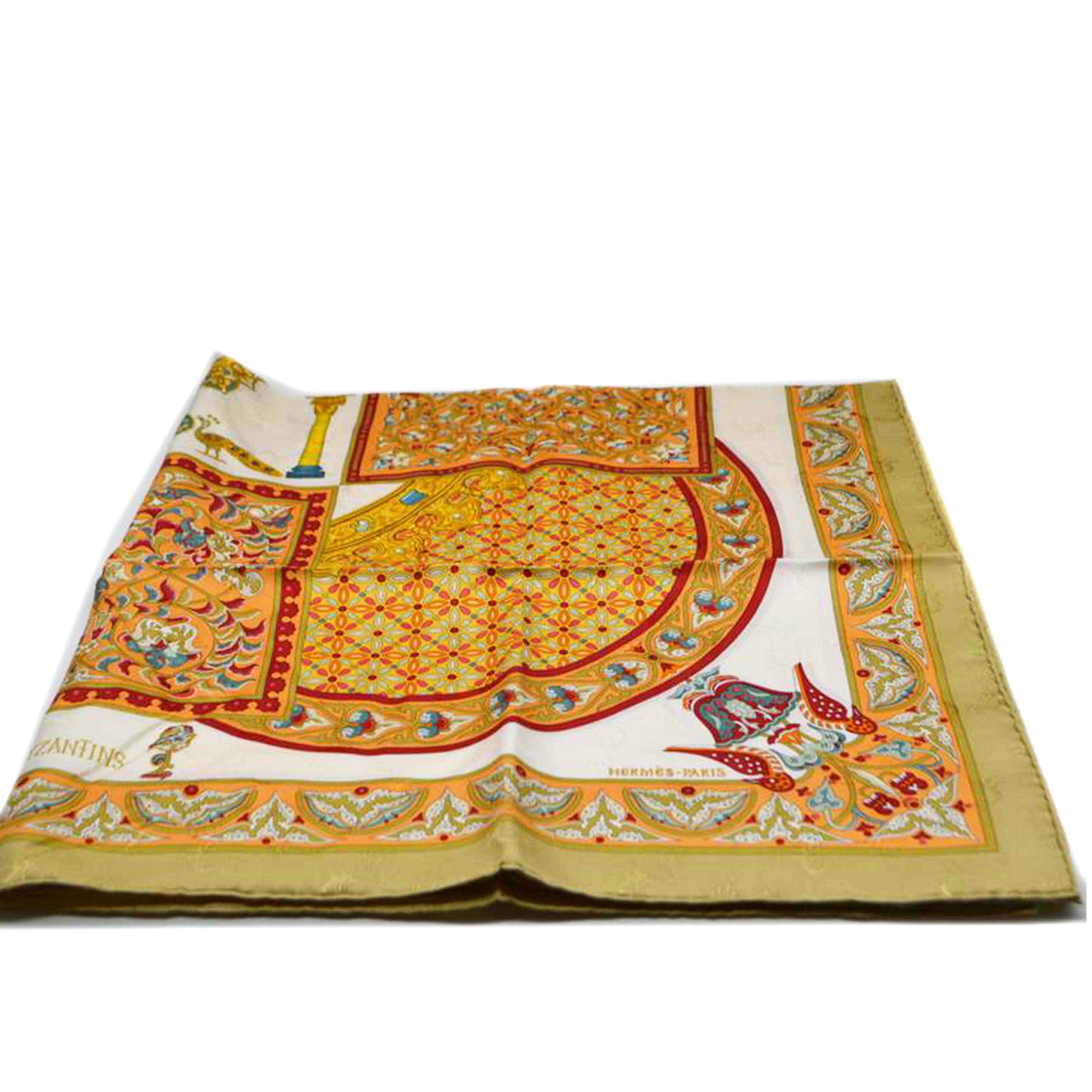 HERMES エルメス/ヴィザンチンの空 シルクスカーフ・カレ90//Aランク/89