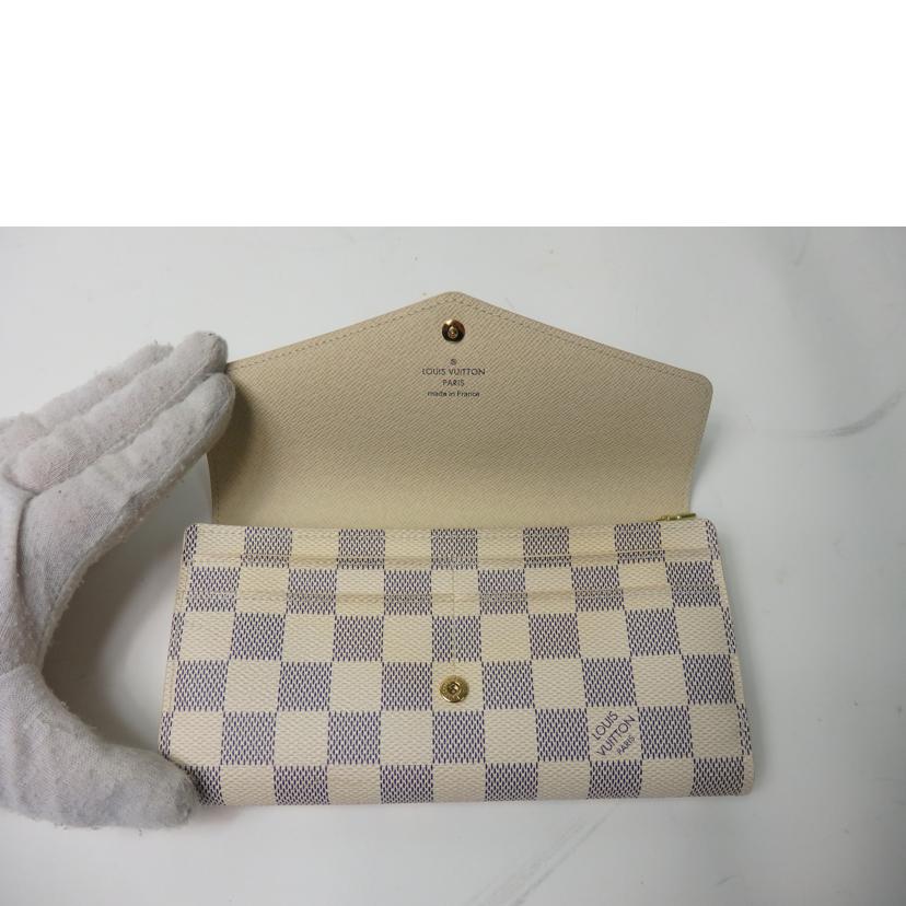 LV ルイヴィトン/ポルトフォイユ・サラ/ダミエ/アズール/N63208//CT4104/ABランク/84