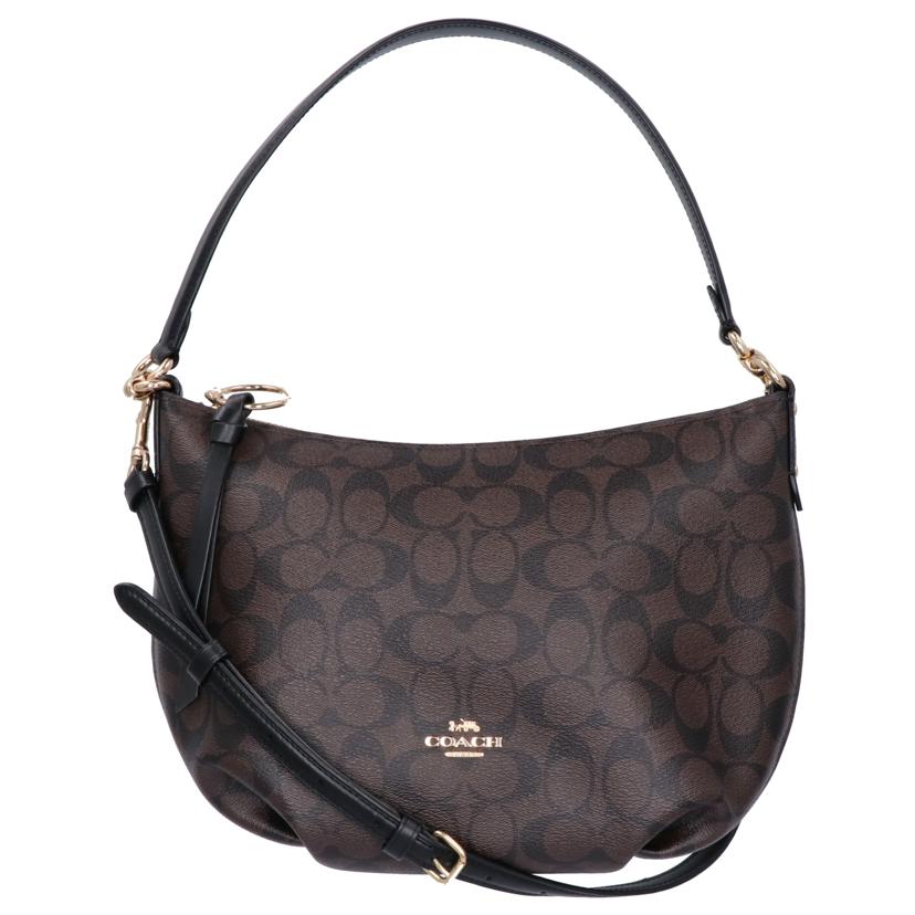 COACH コーチ バッグ ブランドバッグ ハンドバッグ レザー レディース ブラウン ブラック 茶 黒/シグネチャー2WAYショルダー/90738//A2023/Aランク/75