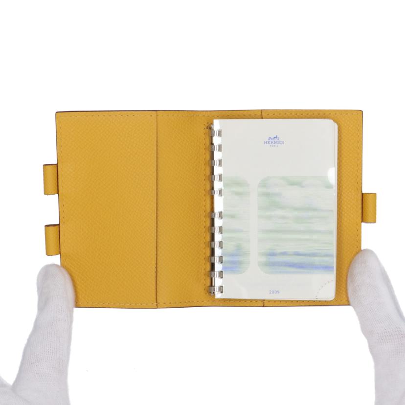 HERMES エルメス/アジェンダPM エプソン 手帳カバー/ジョーヌドール//□M ***/Aランク/01