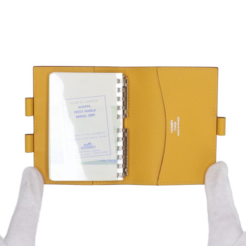 HERMES エルメス/アジェンダPM エプソン 手帳カバー/ジョーヌドール//□M ***/Aランク/01