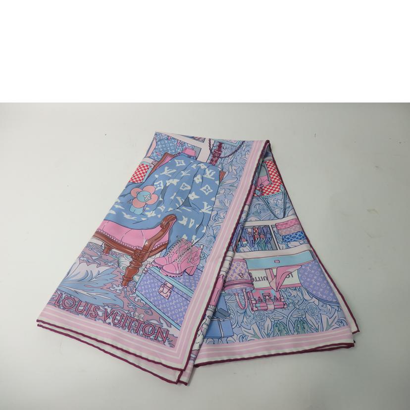 LV ルイヴィトン/大判シルクスカーフ/バッグ×小物柄/M76130//MR0199/SAランク/84