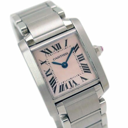 Cartier カルティエ/タンクフランセーズSM/クオーツ/ピンクシェル文字盤/W51028Q3//854891UF 2384/Aランク/69