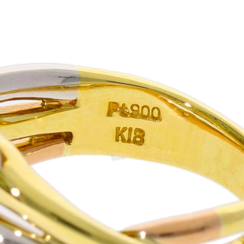 K18/Pt900/K18/Ptダイヤリング0.50/#10/8.6//0.50/Aランク/75