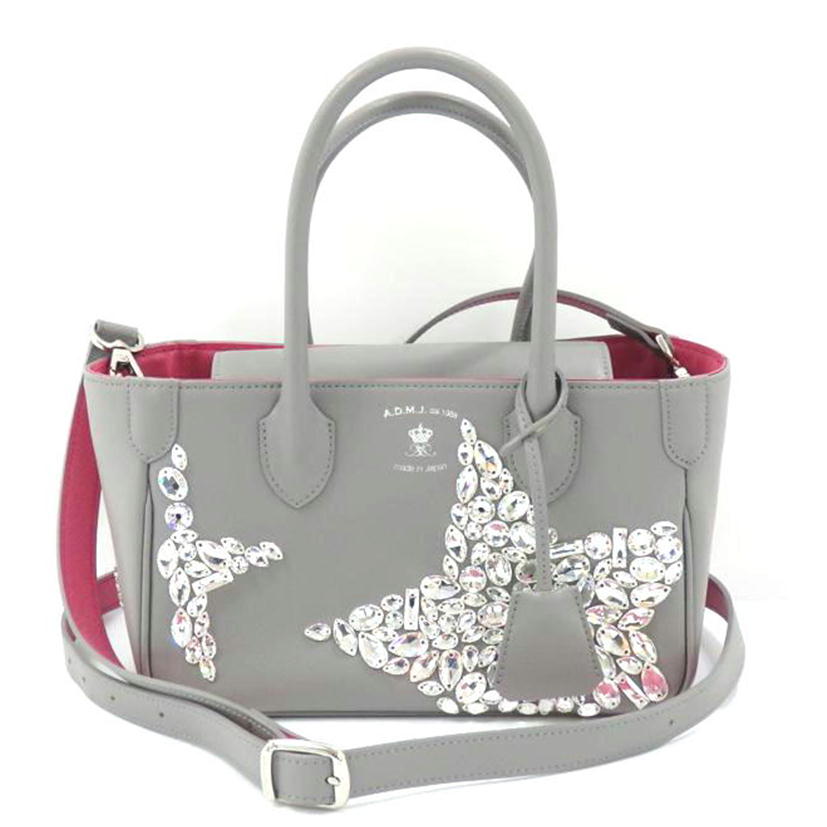 ADMJ エーディーエムジェー/スワロフスキークリスタル ミニトートバッグ//Aランク/77