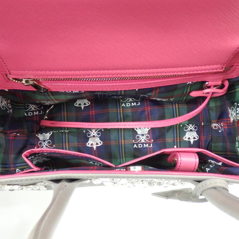 ADMJ エーディーエムジェー/スワロフスキークリスタル ミニトートバッグ//Aランク/77