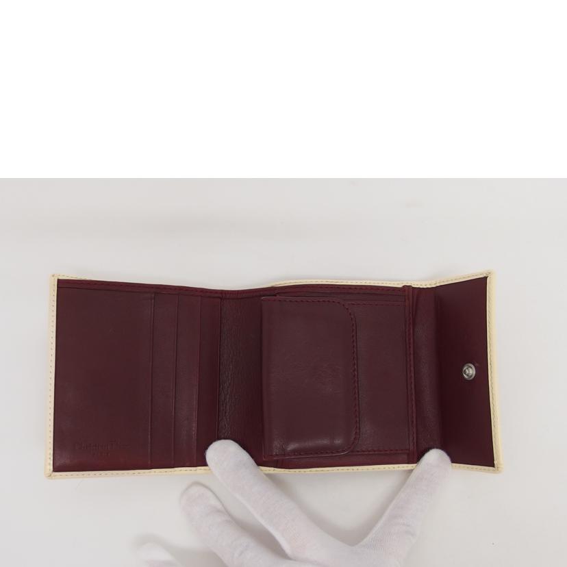 Dior ディオール コンパクトウォレット ボルドー/トロッター柄三つ折り財布/ナンバー1/CM0029//ABランク/04