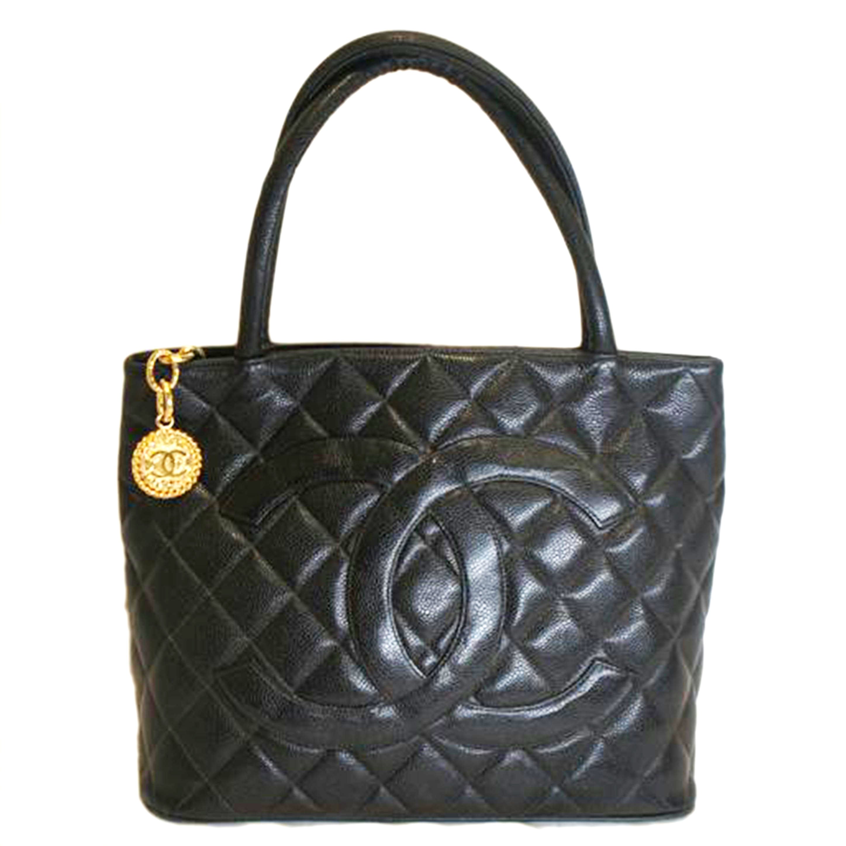 CHANEL シャネル/復刻トートキャビアスキンGD金具//5645882/Bランク/92