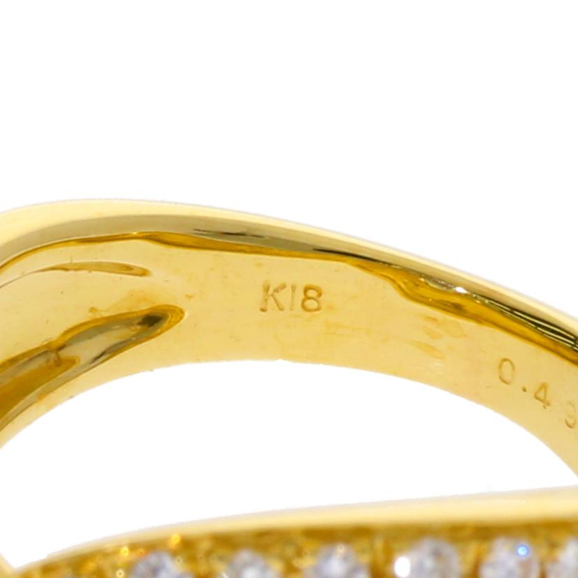 K18/K18ダイヤリング0.49ct/#11/6.2//0.48/Aランク/75