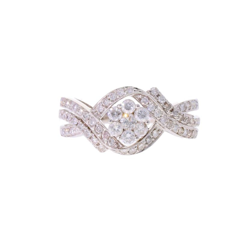 /K18WGダイヤリング0.77ct/#17//Aランク/75