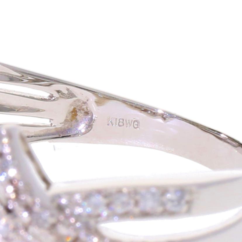 /K18WGダイヤリング0.77ct/#17//Aランク/75