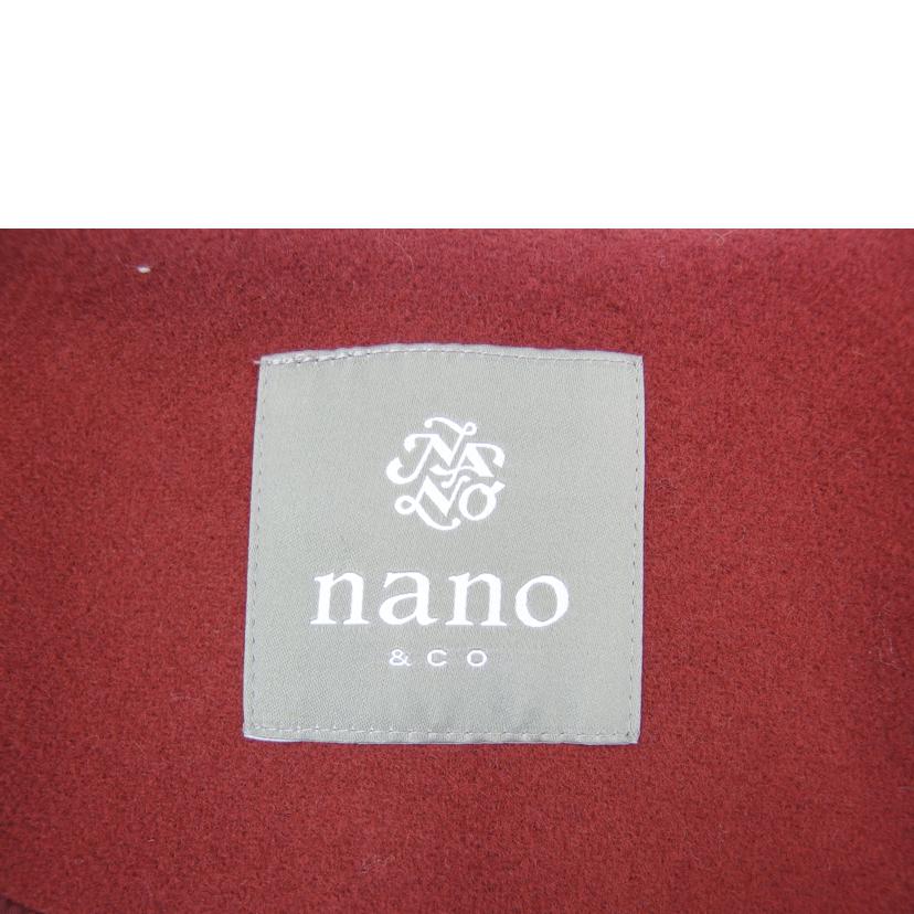 nano &co/nano &co ノーカラーロングコート レンガ色系 サイズ38/NL73CT3500TN//Aランク/83