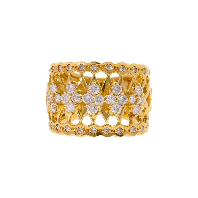 K18/K18ダイヤリング1.00ct/#11/8.9//1.00/Aランク/75