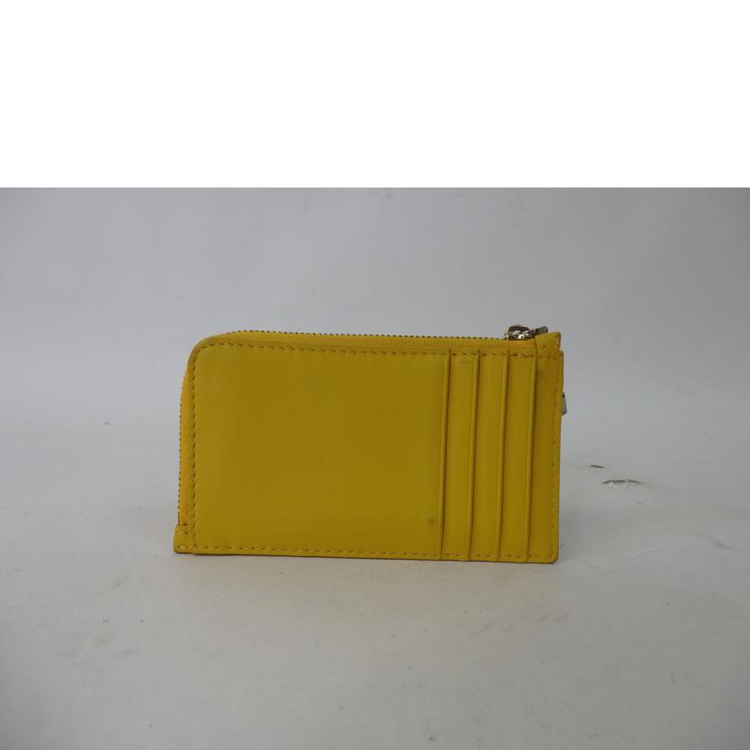 Christian Dior クリスチャンディオール/コンパクトジップ・カードホルダー/カナージュ/イエロー//33-MA-0242/ABランク/84