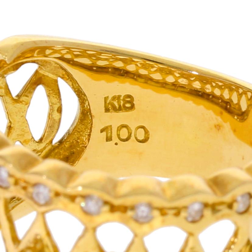 K18/K18ダイヤリング1.00ct/#11/8.9//1.00/Aランク/75