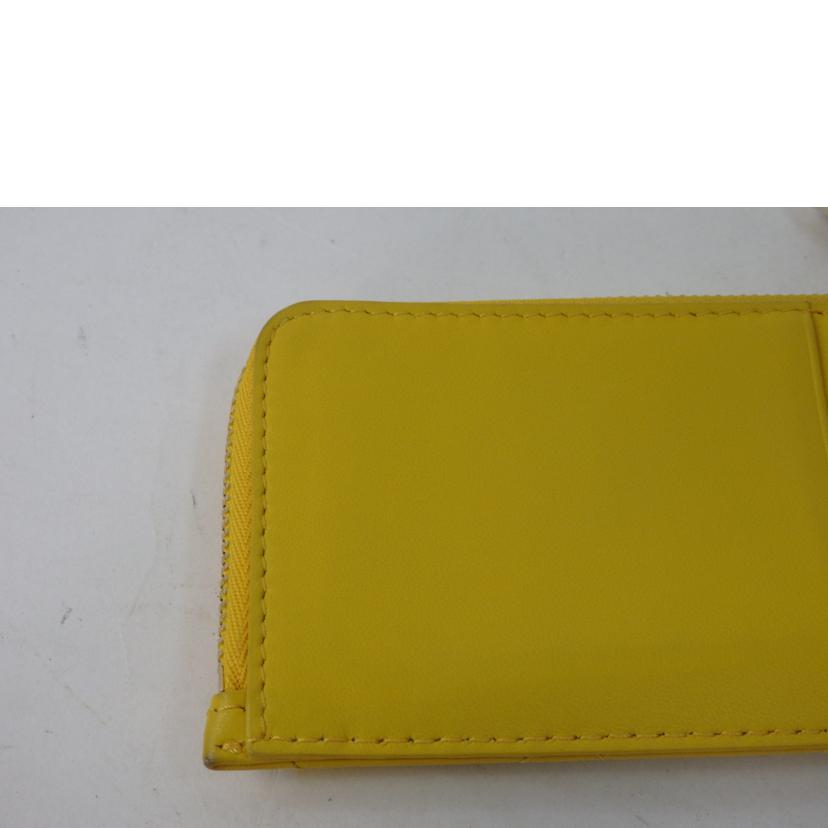 Christian Dior クリスチャンディオール/コンパクトジップ・カードホルダー/カナージュ/イエロー//33-MA-0242/ABランク/84