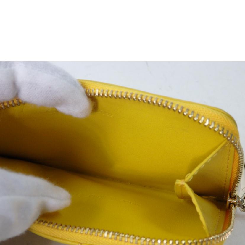 Christian Dior クリスチャンディオール/コンパクトジップ・カードホルダー/カナージュ/イエロー//33-MA-0242/ABランク/84