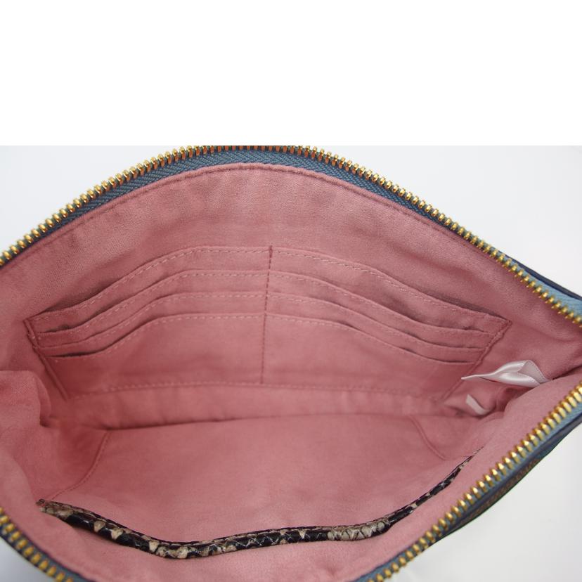 COCOCELUX GOLD ココセリュックスゴールド/レザー2wayショルダーバッグ ポーチ付 ライトブルー//SAランク/83