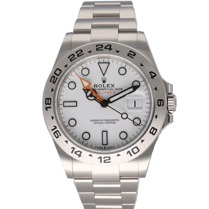 ROLEX ロレックス 腕時計 ランダムシリアル 2022年新ギャラ ステンレス 白文字盤 メンズ 自動巻き/エクスプローラー2・ホワイト/ランダム番/226570//1A3*****/Aランク/75