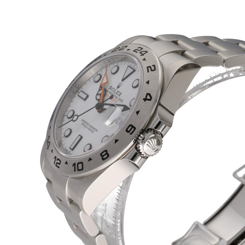 ROLEX ロレックス 腕時計 ランダムシリアル 2022年新ギャラ ステンレス 白文字盤 メンズ 自動巻き/エクスプローラー2・ホワイト/ランダム番/226570//1A3*****/Aランク/75