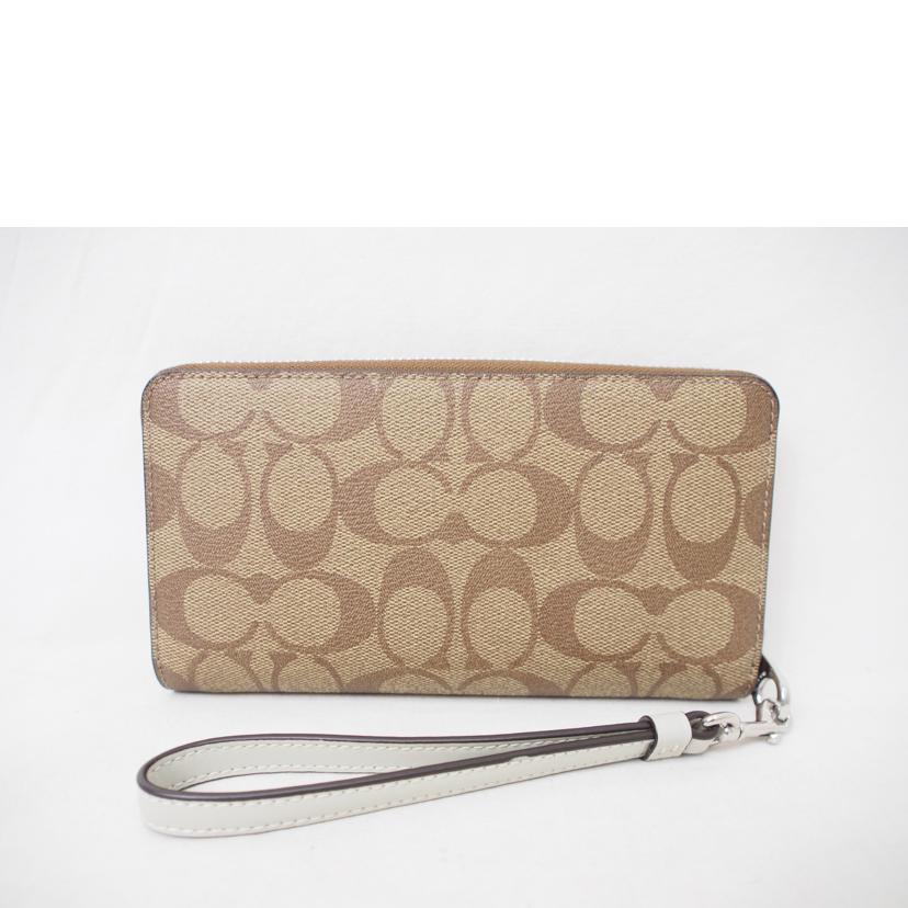 COACH コーチ/PVCシグネチャー/ラウンドファスナー長財布/C4452//K22**/Aランク/78