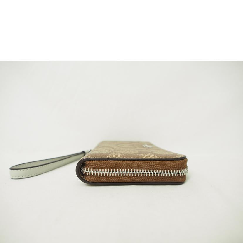 COACH コーチ/PVCシグネチャー/ラウンドファスナー長財布/C4452//K22**/Aランク/78