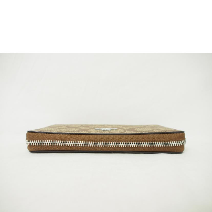 COACH コーチ/PVCシグネチャー/ラウンドファスナー長財布/C4452//K22**/Aランク/78