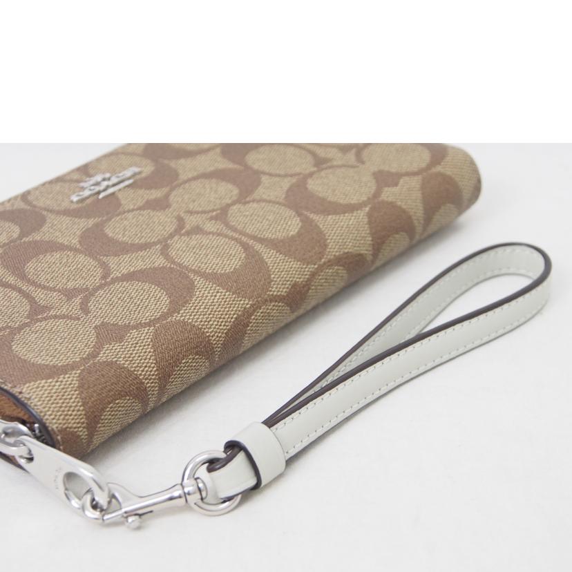 COACH コーチ/PVCシグネチャー/ラウンドファスナー長財布/C4452//K22**/Aランク/78