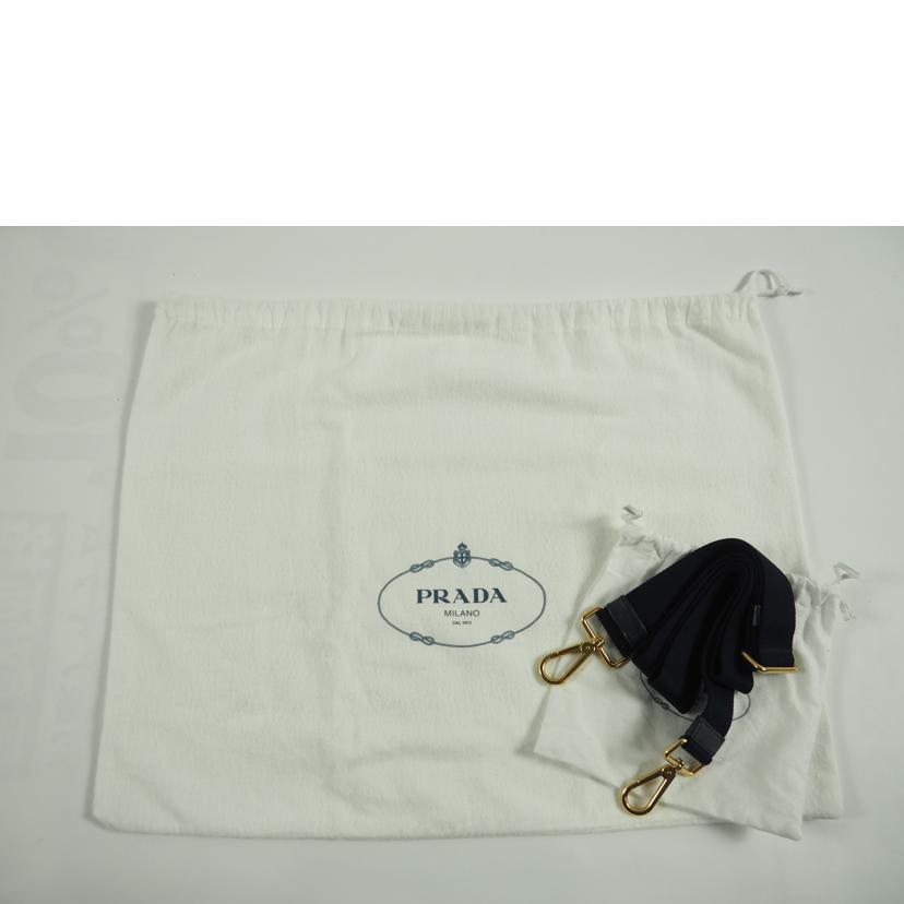 PRADA/2Way ハンンドバッグ/ カナパデニム シルクスクリーンロゴ/1BG439//Bランク/79