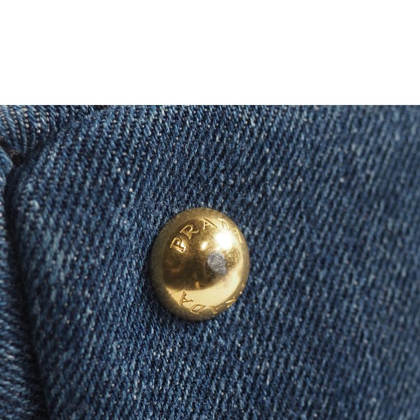 PRADA/2Way ハンンドバッグ/ カナパデニム シルクスクリーンロゴ/1BG439//Bランク/79