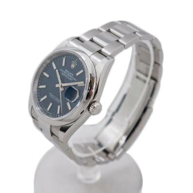 ROLEX ロレックス 腕時計 ランダムシリアル 新ギャラ2021年日付 オイスターブレス ステンレス メンズ/デイトジャスト36・ブライトブルー/ランダム番/126200//25J*****/Aランク/67