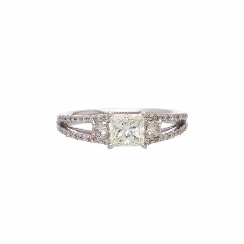 / PT900ダイヤリング0.70/0.30ct//Aランク/75
