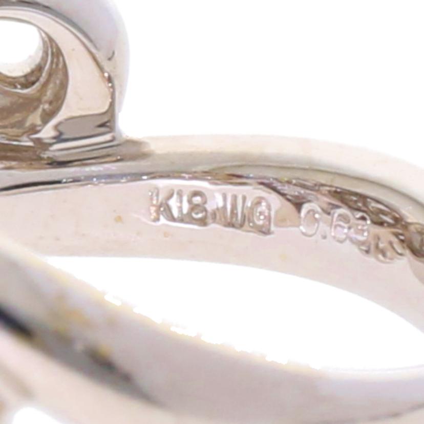 / K18WGダイヤリング0.63ct//Aランク/75