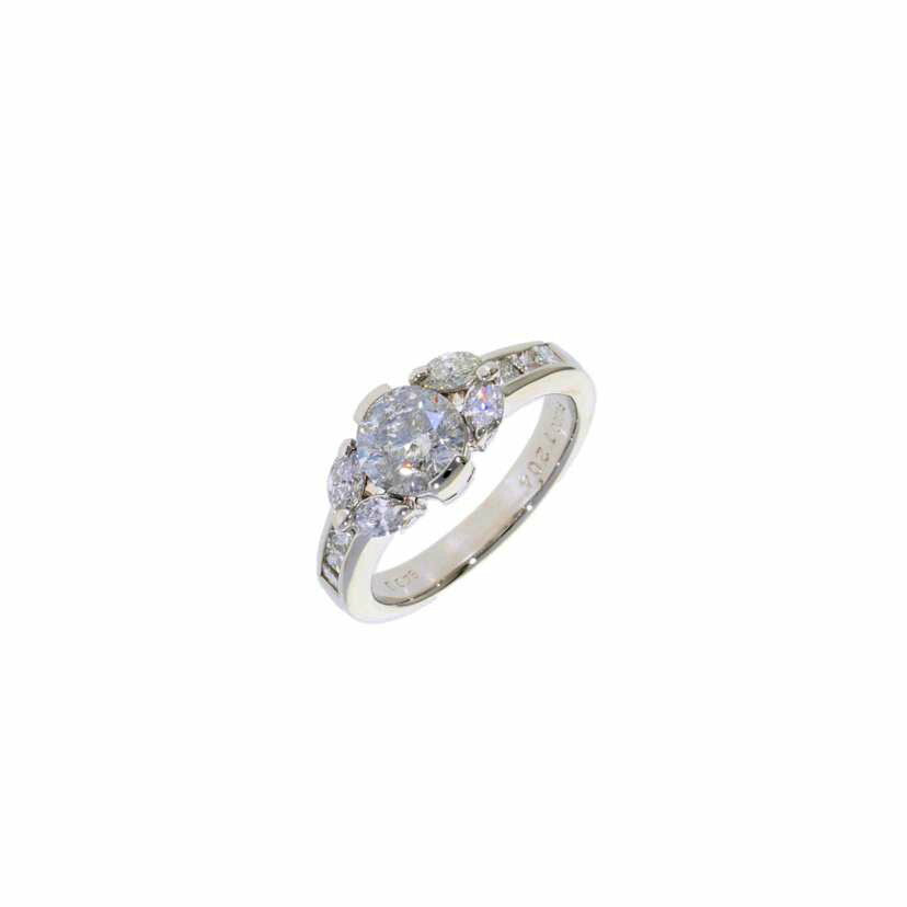 /◎ PT900ダイヤリング1.204/0.75ct//Aランク/75