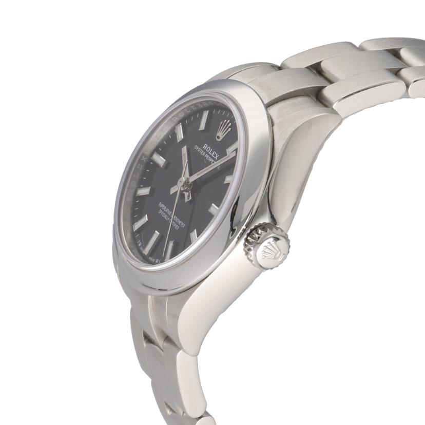 ROLEX ロレックス 腕時計 ランダムシリアル 2021年新ギャラ 黒文字盤 ステンレス/オイスターパーペチュアル・レディース/ランダム番/276200//9L6*****/SAランク/75