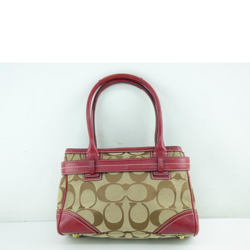COACH コーチ/デカシグネチャーキャンバスレザーハンド/10544//L06**/Bランク/64