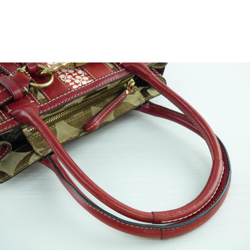COACH コーチ/デカシグネチャーキャンバスレザーハンド/10544//L06**/Bランク/64