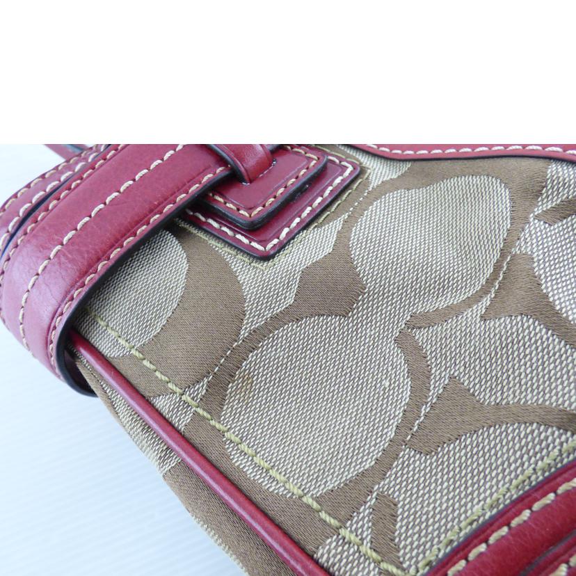 COACH コーチ/デカシグネチャーキャンバスレザーハンド/10544//L06**/Bランク/64