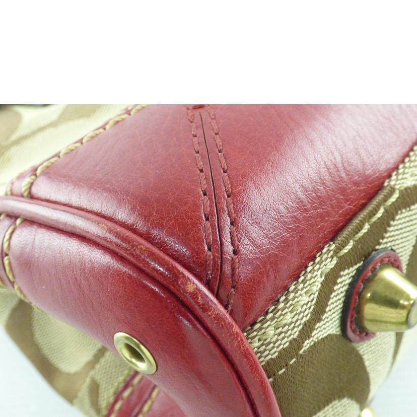 COACH コーチ/デカシグネチャーキャンバスレザーハンド/10544//L06**/Bランク/64