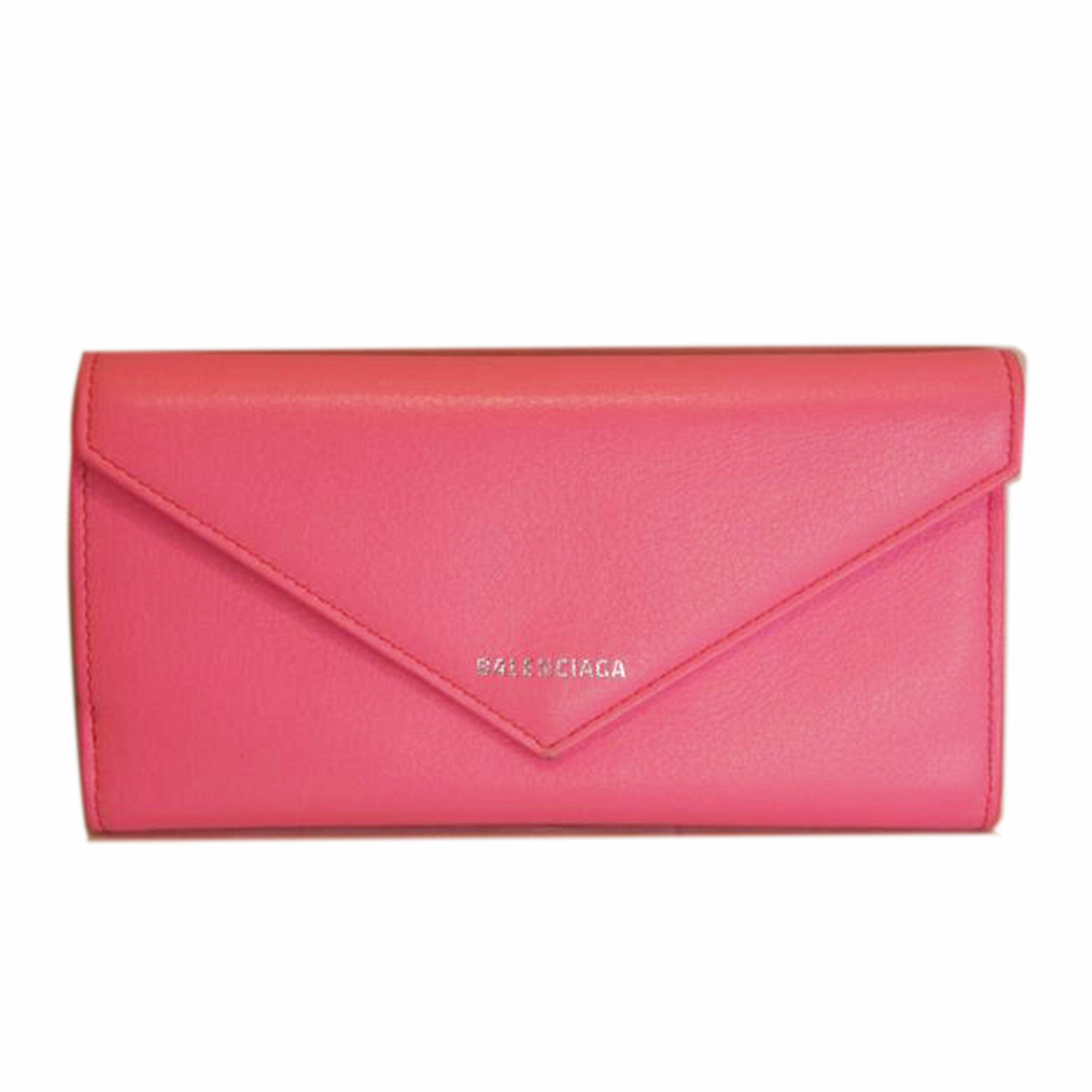 BALENCIAGA バレンシアガ/ペーパーロングウォレットピンク/499207//ABランク/92