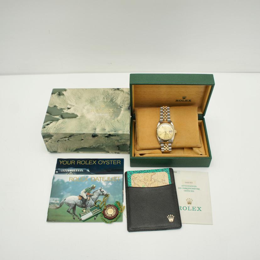 ROLEX ロレックス 腕時計 1989年頃製造 オーバーホール済 新品仕上済 K18YG コンビ ステンレス メンズ/デイトジャスト・シャンパン/SS×YG/L番/16233//L45**********/ABランク/78