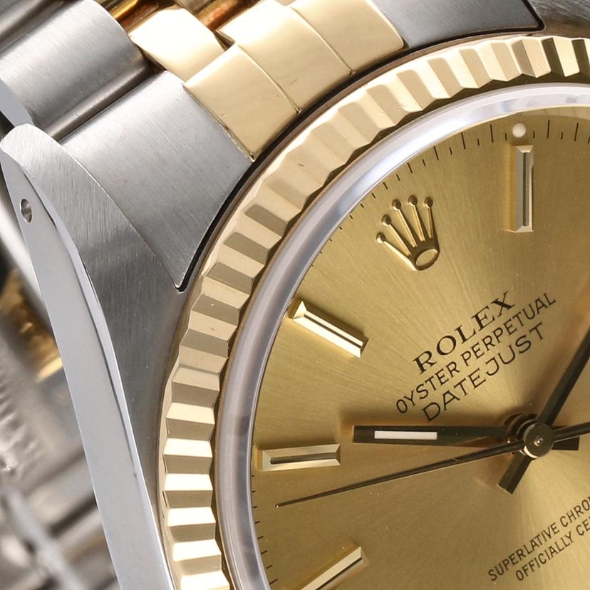 ROLEX ロレックス 腕時計 1989年頃製造 オーバーホール済 新品仕上済 K18YG コンビ ステンレス メンズ/デイトジャスト・シャンパン/SS×YG/L番/16233//L45**********/ABランク/78