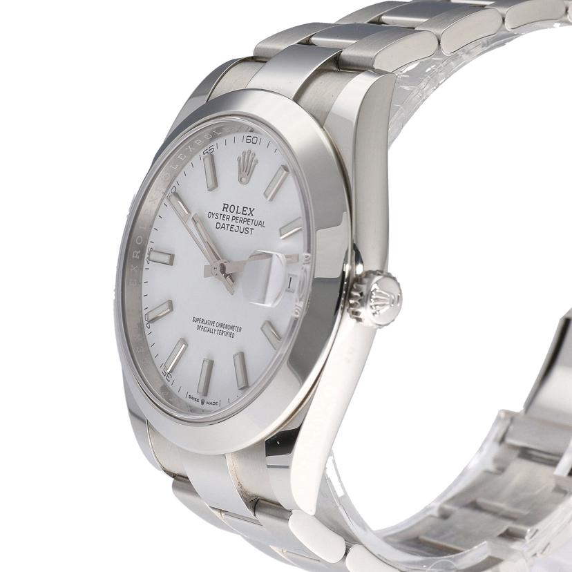 ROLEX ロレックス ROLEX 腕時計 2021年新ギャラ ランダムシリアル ステンレス 白文字盤 メンズ/デイトジャスト41・ホワイト/ランダム番/126300//44E*****/Aランク/37